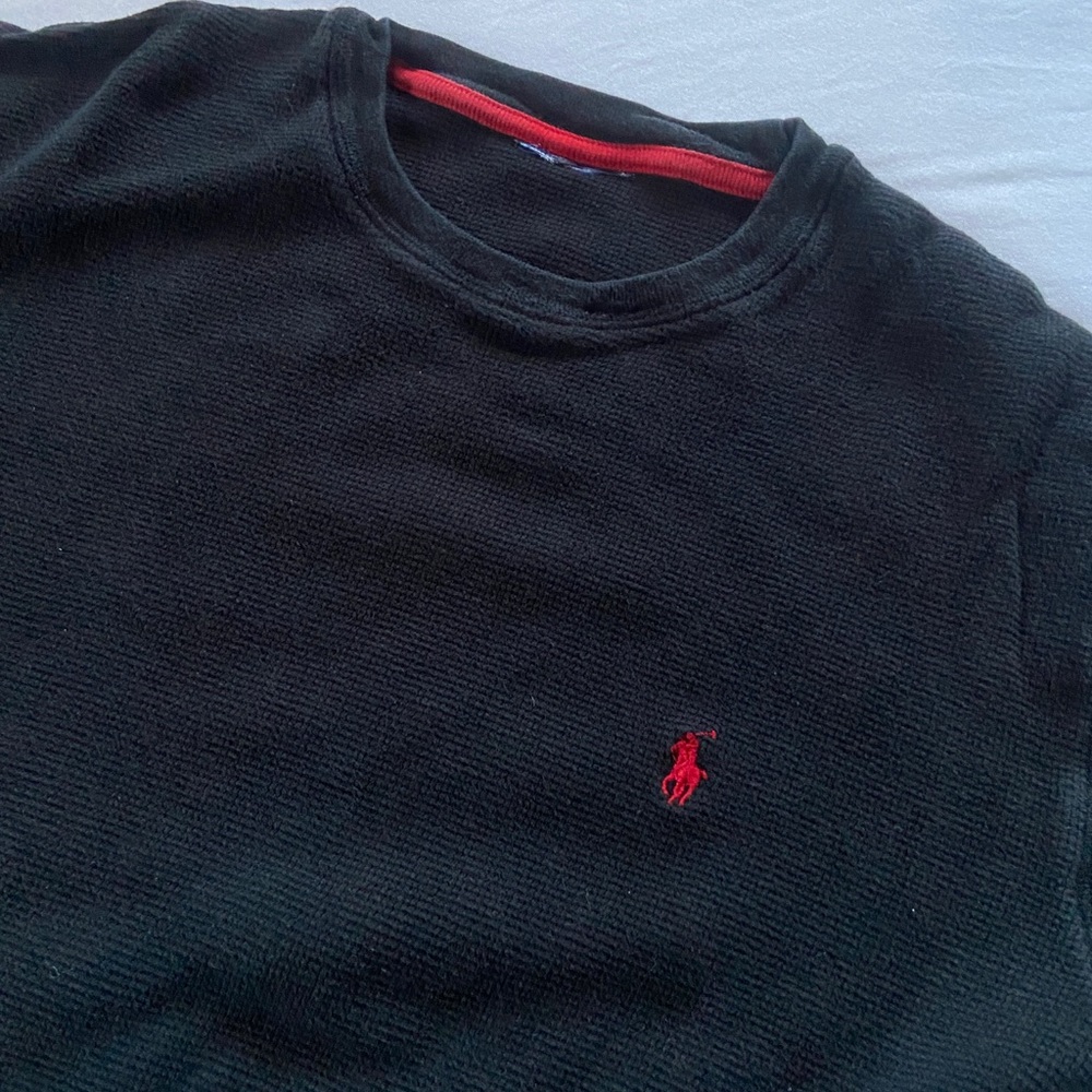 Polo Waffle Knit Crewneck